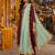 Dyed orgenza dupatta with sequance lace