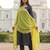 Dyed orgenza dupatta with sequance lace