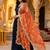 Floral orgenza dupatta with sequance lace