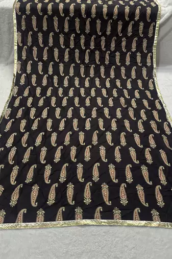 Ajarkh maslin cotton print dupatta