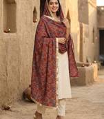 Ajarkh maslin cotton print dupatta
