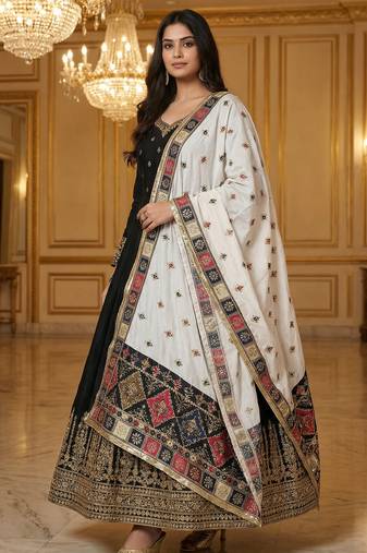 Ajarkh maslin cotton print dupatta