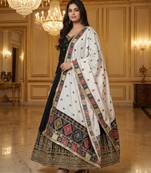 Ajarkh maslin cotton print dupatta