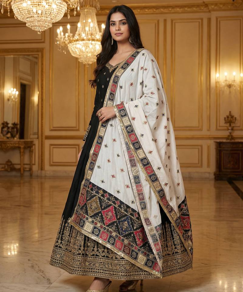 Ajarkh maslin cotton print dupatta