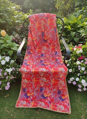 Printed georgette silk multi sequnce lace work dupatta 4