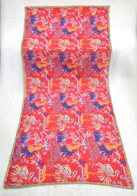 Printed georgette silk multi sequnce lace work dupatta 5