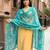 Printed georgette silk multi sequnce lace work dupatta