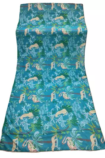 Printed georgette silk multi sequnce lace work dupatta