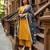 Printed georgette silk multi sequnce lace work dupatta