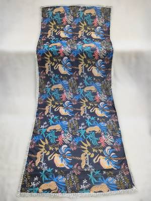 Printed georgette silk multi sequnce lace work dupatta 4