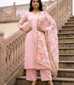 Printed georgette silk multi sequnce lace work dupatta