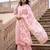 Printed georgette silk multi sequnce lace work dupatta