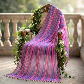 Printed georgette silk multi sequnce lace work dupatta 5