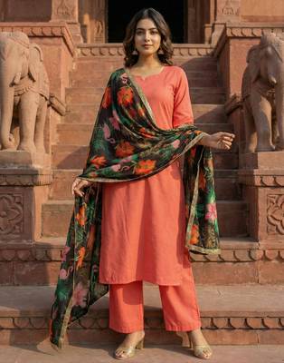 Printed georgette silk multi sequnce lace work dupatta 1