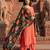 Printed georgette silk multi sequnce lace work dupatta