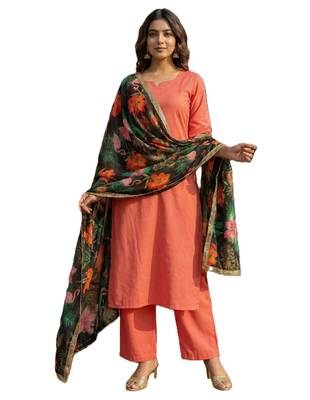Printed georgette silk multi sequnce lace work dupatta 3