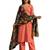 Printed georgette silk multi sequnce lace work dupatta