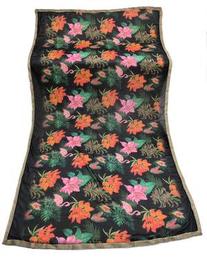Printed georgette silk multi sequnce lace work dupatta 5