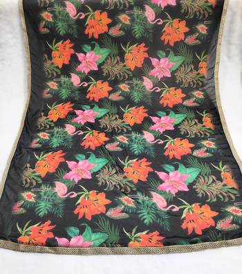 Printed georgette silk multi sequnce lace work dupatta 6