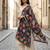 Printed georgette silk multi sequnce lace work dupatta