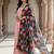Printed georgette silk multi sequnce lace work dupatta