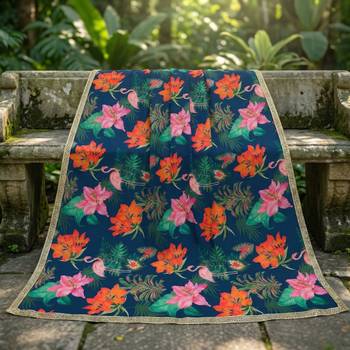 Printed georgette silk multi sequnce lace work dupatta 4