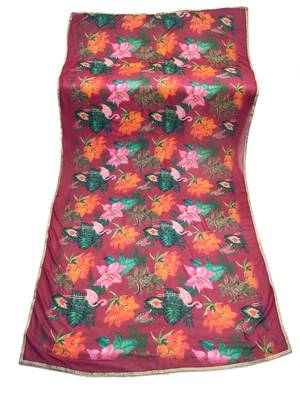 Printed georgette silk multi sequnce lace work dupatta 5