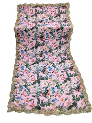 Printed georgette silk multi sequnce lace work dupatta 5