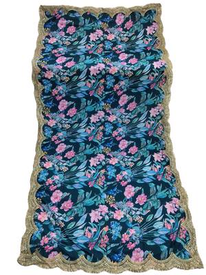 Printed georgette silk multi sequnce lace work dupatta 5