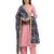 Printed georgette silk multi sequnce lace work dupatta