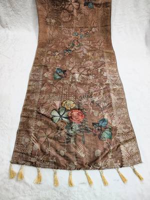 Jequared silk stall printed ethnic wear dupatta 5