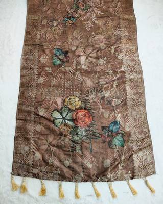 Jequared silk stall printed ethnic wear dupatta 6