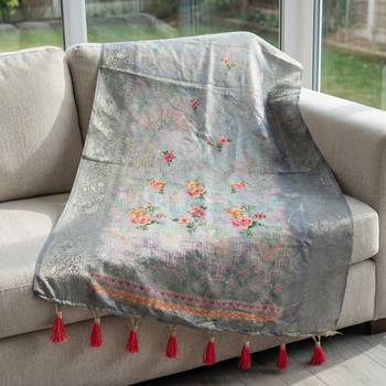 Jequared silk stall printed ethnic wear dupatta 1