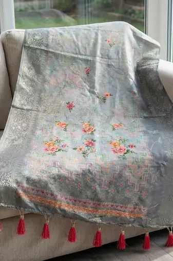 Jequared silk stall printed ethnic wear dupatta