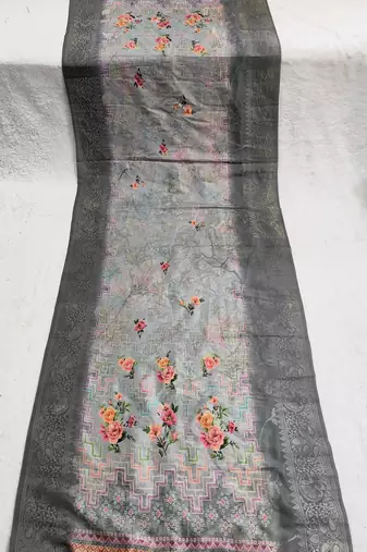 Jequared silk stall printed ethnic wear dupatta