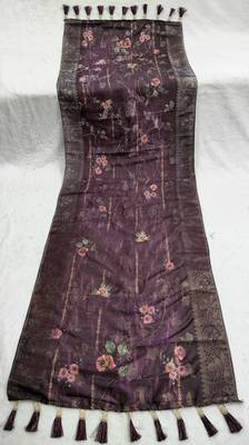 Jequared silk stall printed ethnic wear dupatta 4