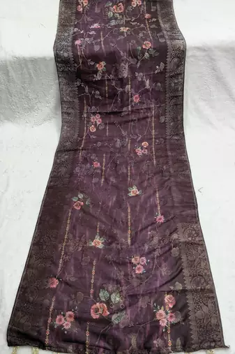 Jequared silk stall printed ethnic wear dupatta