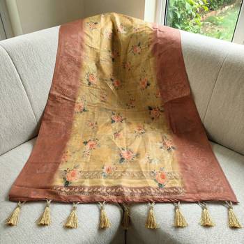 Jequared silk stall printed ethnic wear dupatta 1