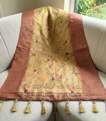 Jequared silk stall printed ethnic wear dupatta