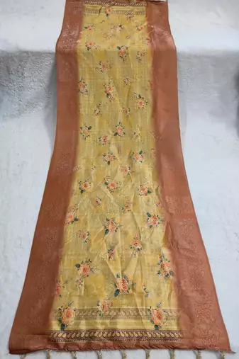 Jequared silk stall printed ethnic wear dupatta