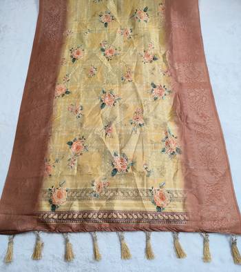 Jequared silk stall printed ethnic wear dupatta 6