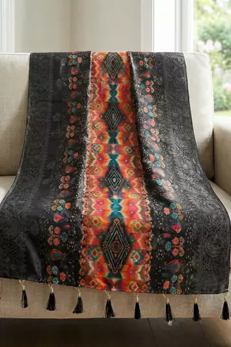 Jequared silk stall printed ethnic wear dupatta