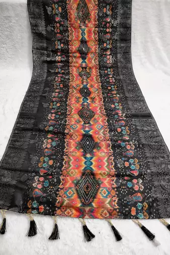 Jequared silk stall printed ethnic wear dupatta