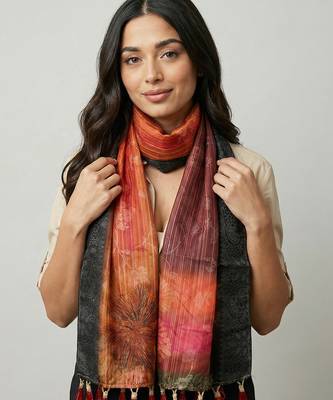 Jequared silk stall printed ethnic wear dupatta 2