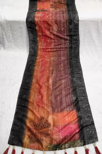 Jequared silk stall printed ethnic wear dupatta