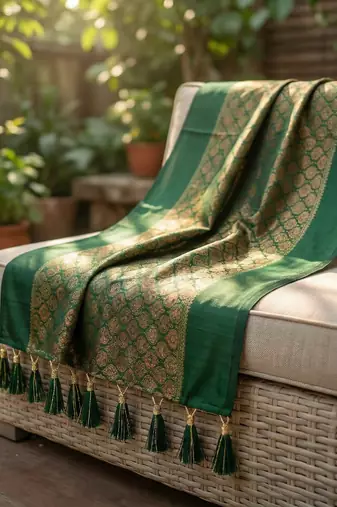 Jequared silk stall printed ethnic wear dupatta