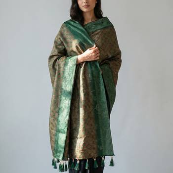 Jequared silk stall printed ethnic wear dupatta 2