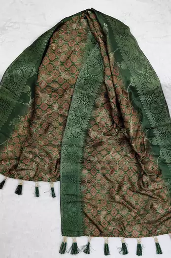 Jequared silk stall printed ethnic wear dupatta