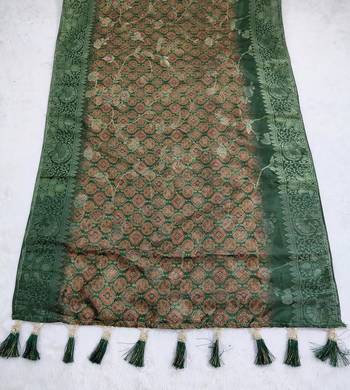 Jequared silk stall printed ethnic wear dupatta 6