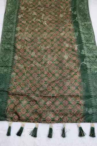 Jequared silk stall printed ethnic wear dupatta